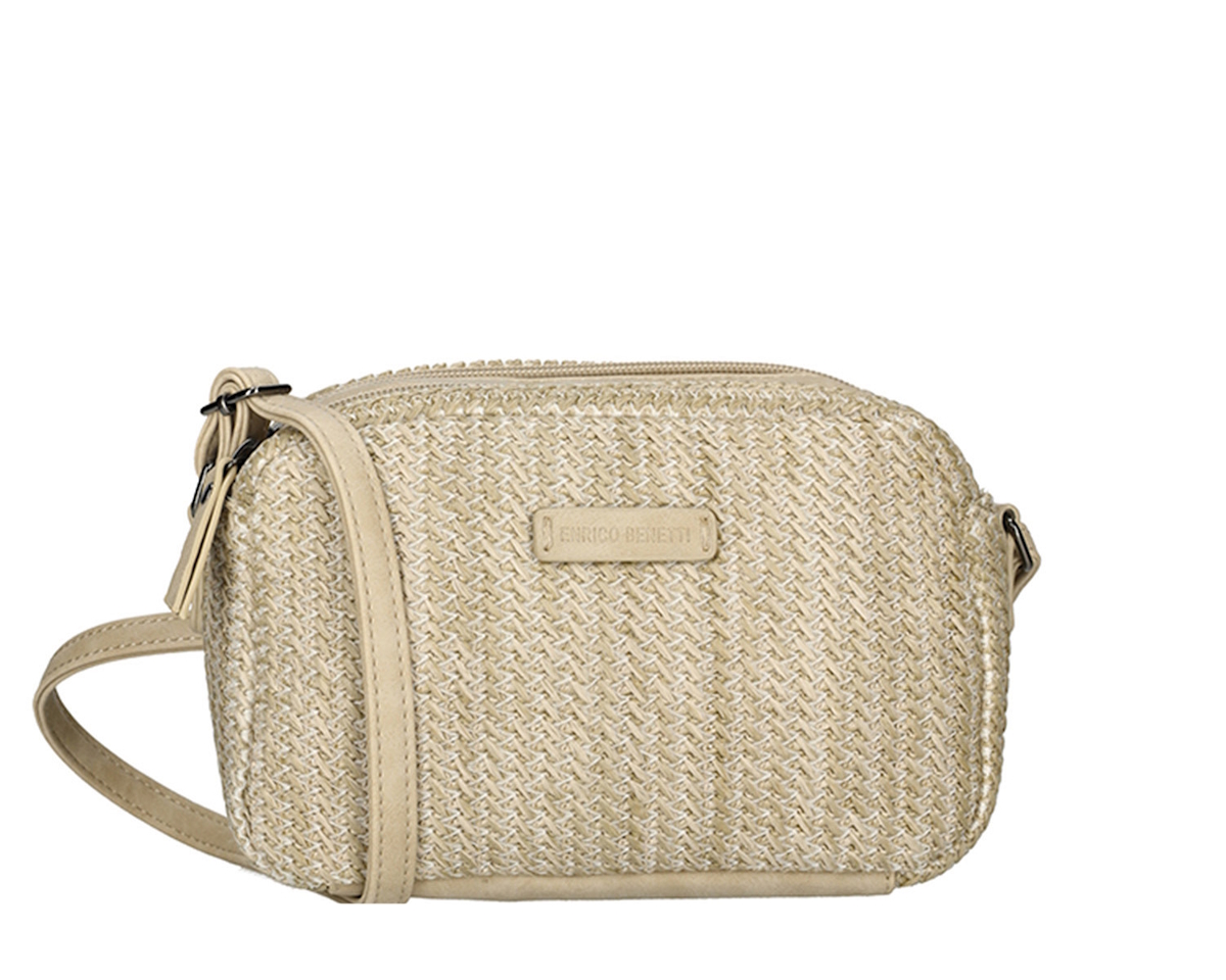 Dámská crossbody proutěná kabelka nature - Enrico Benetti
